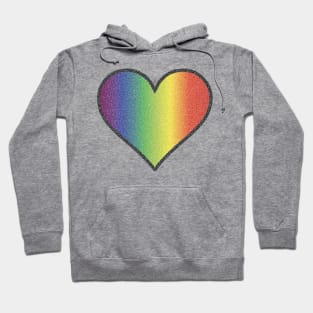 Stipple Rainbow Heart Hoodie